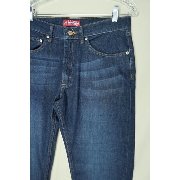 Lee Jeans Premium Select Regular Fit Straight Fit Dark Wash Denim Men's 30x25 - Picture 5 of 11